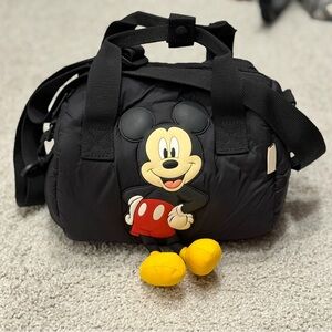 Zara Mickey Mouse Black Duffel Bag
